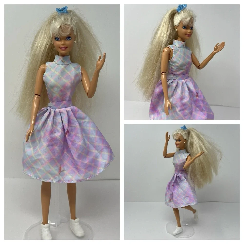 Barbie Working Out Articulated Body‎ bend hips long Blond Hair 1993